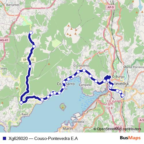 Xg626020 bus Line Map
