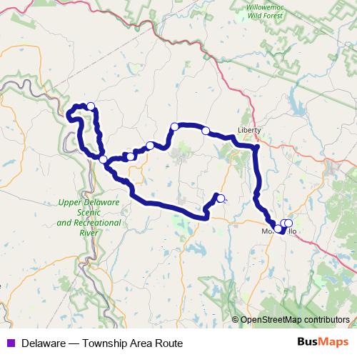 Delaware bus Line Map