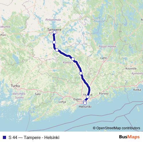 S 44 rail Line Map