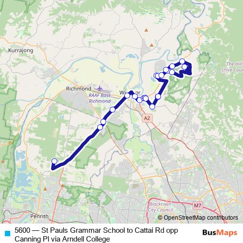 5600 bus Line Map