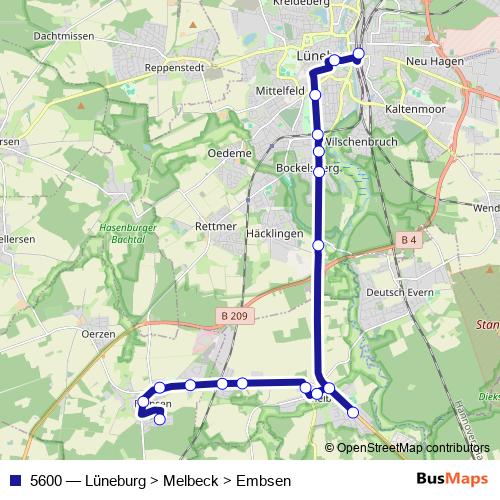 5600 bus Line Map