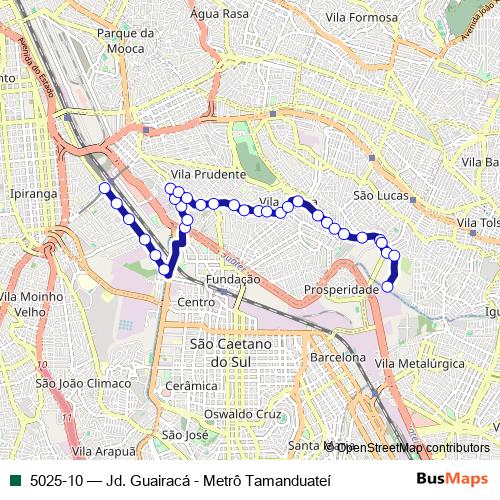 5025-10 bus Line Map