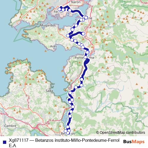 Xg871117 bus Line Map