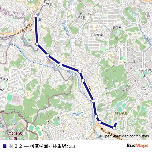 柿２２ bus Line Map