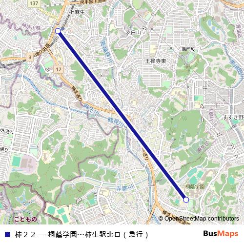 柿２２ bus Line Map