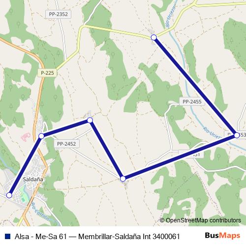 Alsa - Me-Sa 61 bus Line Map