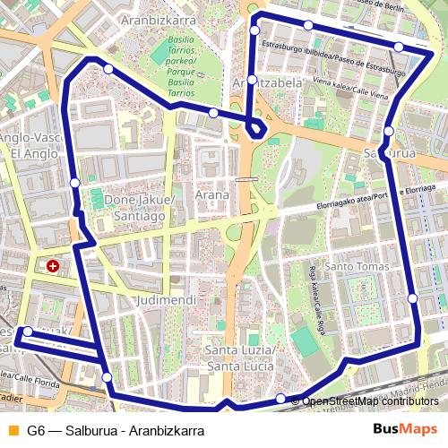 G6 bus Line Map