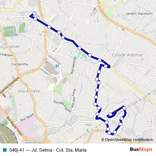 546j-41 bus Line Map