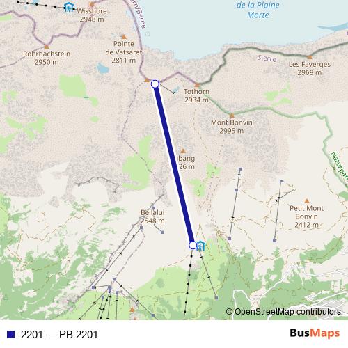 2201 cable-car Line Map