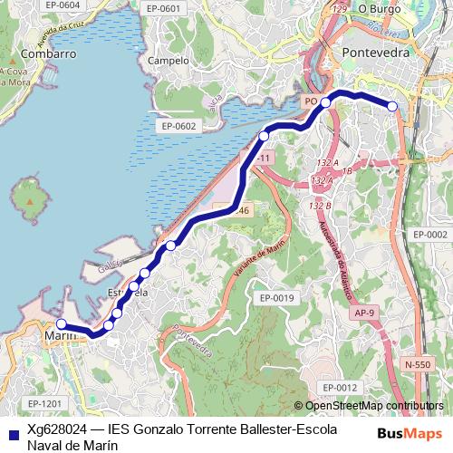 Xg628024 bus Line Map