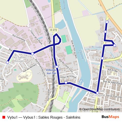 Vybu1 bus Line Map