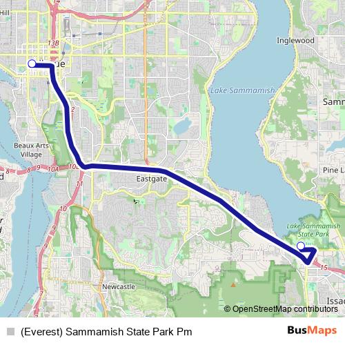 (Everest) Sammamish State Park Pm bus Line Map