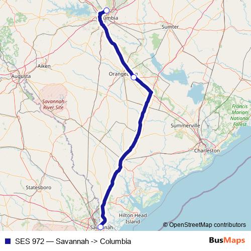 SES 972 bus Line Map