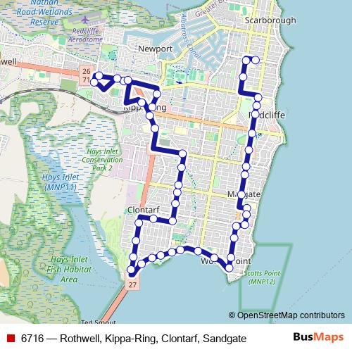 6716 bus Line Map
