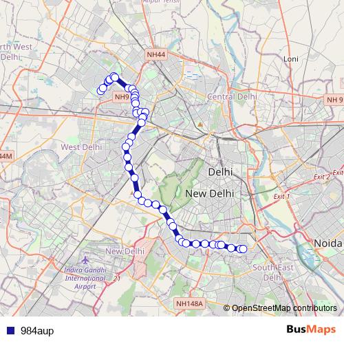984aup bus Line Map