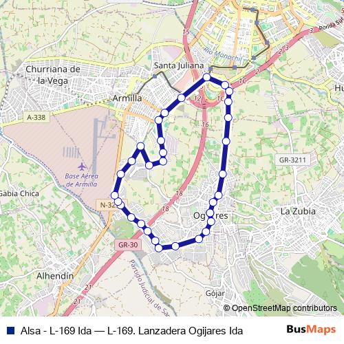 Alsa - L-169 Ida bus Line Map