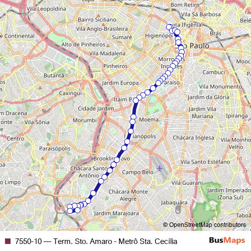 7550-10 bus Line Map
