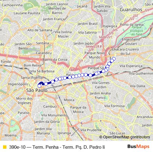 390e-10 bus Line Map