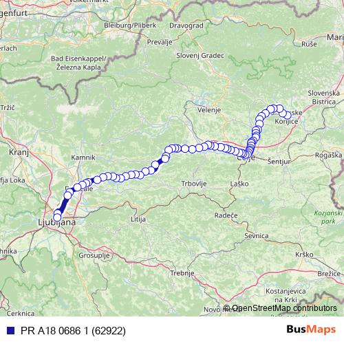 PR A18 0686 1 (62922) bus Line Map