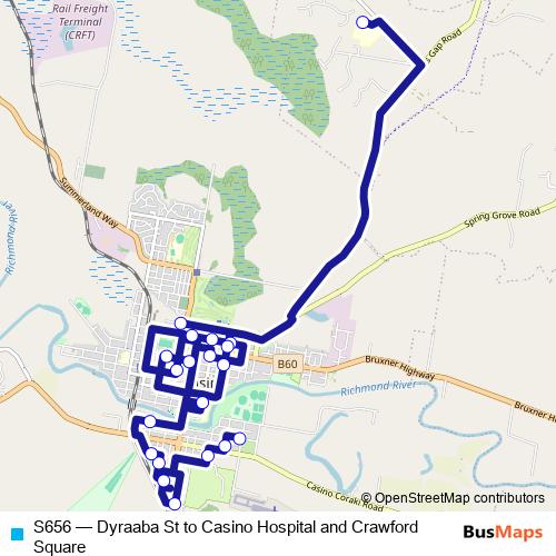S656 bus Line Map