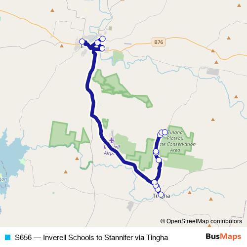 S656 bus Line Map
