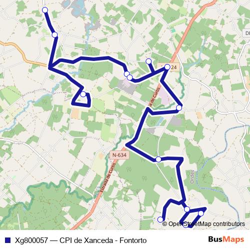 Xg800057 bus Line Map