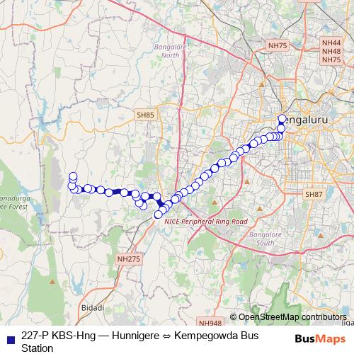227-P KBS-Hng bus Line Map