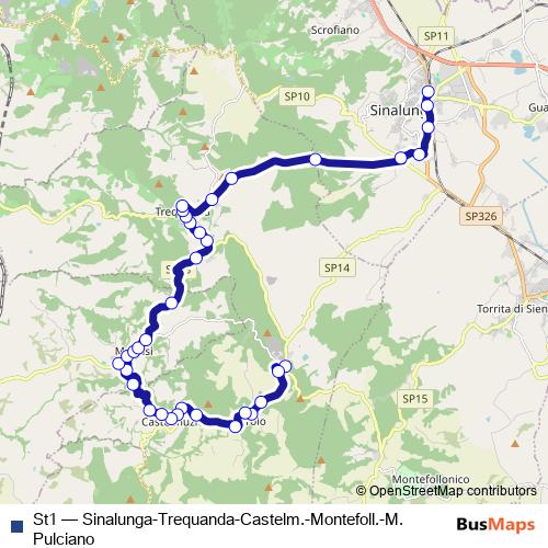 St1 bus Line Map