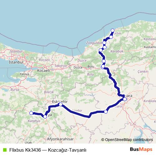 Flixbus Kk3436 bus Line Map