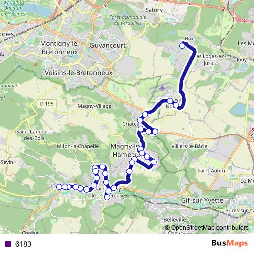 6183 bus Line Map