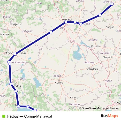 Flixbus bus Line Map