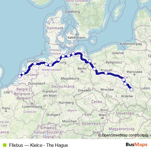 Flixbus bus Line Map