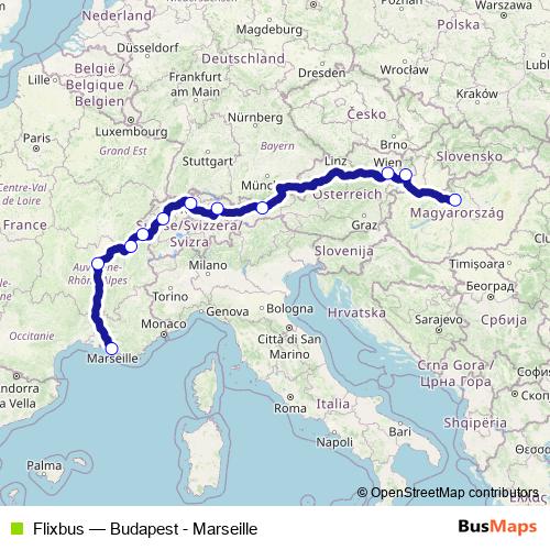 Flixbus bus Line Map