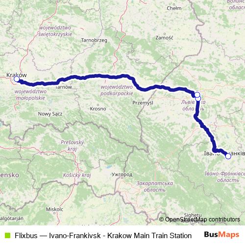 Flixbus bus Line Map