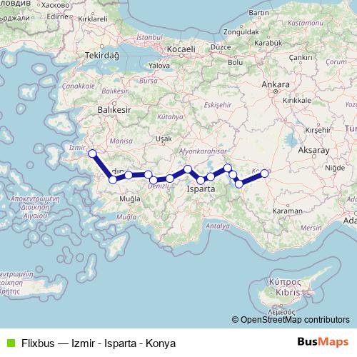 Flixbus bus Line Map