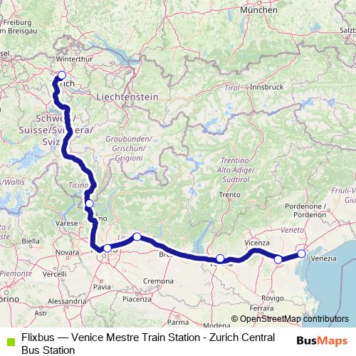 Flixbus bus Line Map