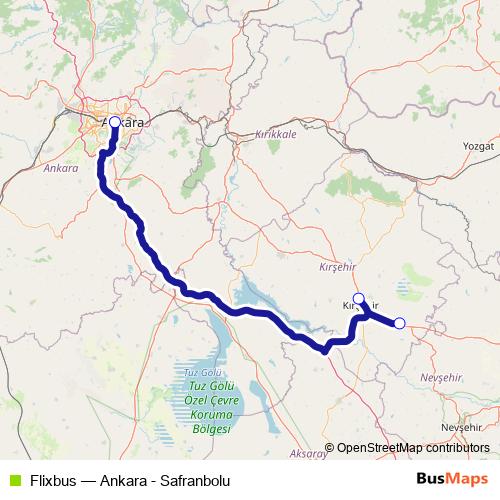 Flixbus bus Line Map