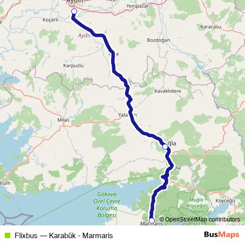 Flixbus bus Line Map