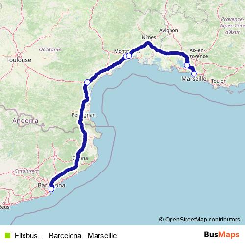 Flixbus bus Line Map