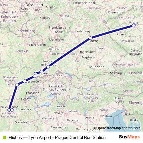 Flixbus bus Line Map