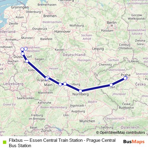 Flixbus bus Line Map