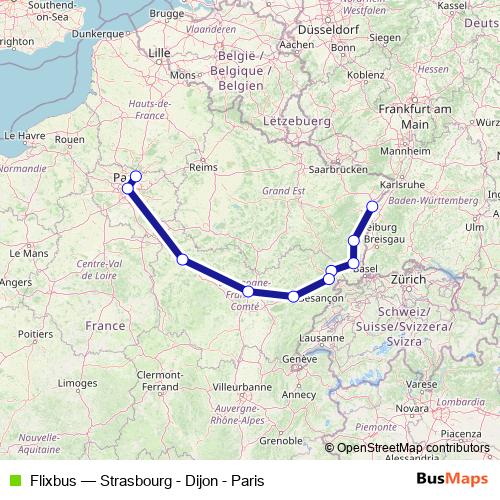 Flixbus bus Line Map
