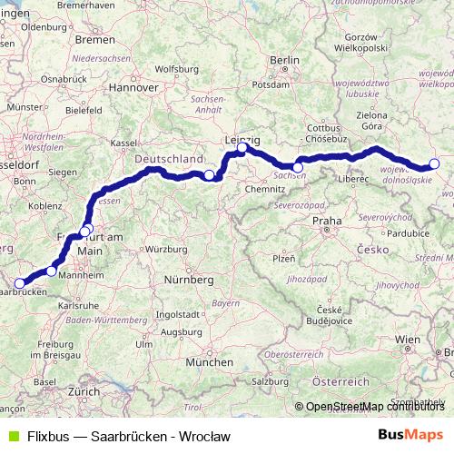 Flixbus bus Line Map