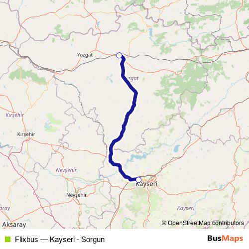 Flixbus bus Line Map