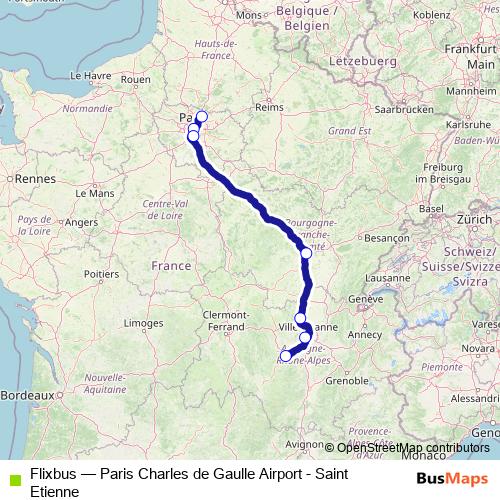 Flixbus bus Line Map