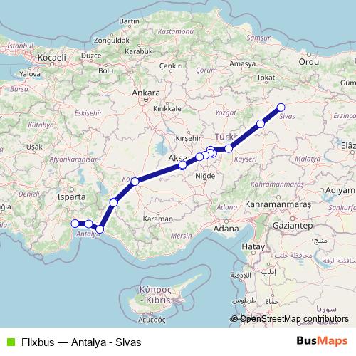 Flixbus bus Line Map