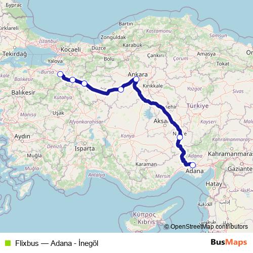 Flixbus bus Line Map