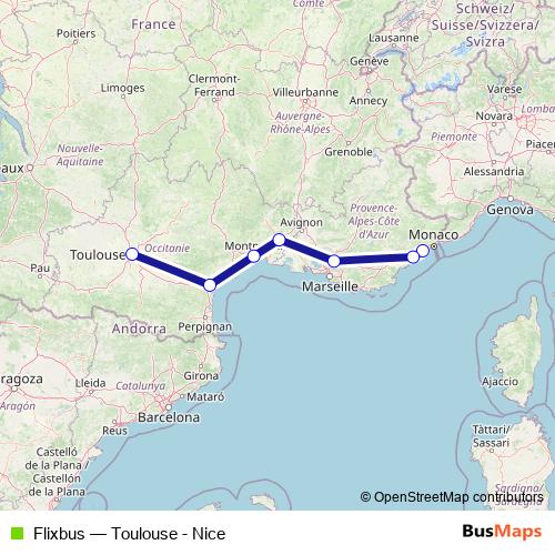Flixbus bus Line Map