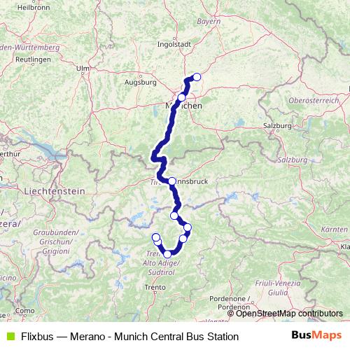 Flixbus bus Line Map