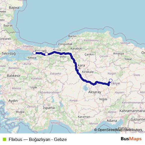 Flixbus bus Line Map